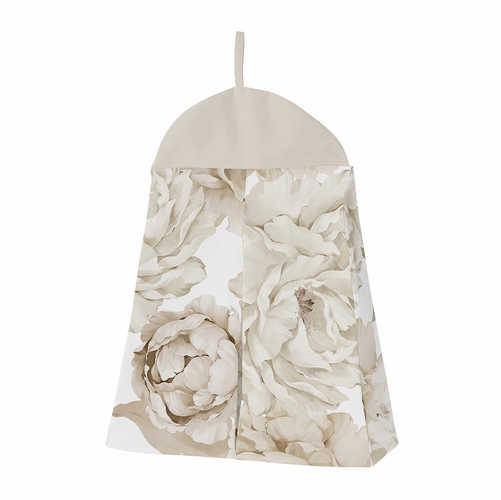 Peony Floral Garden Taupe and Ivory Collection 4 Piece Crib Bedding - alt image 4