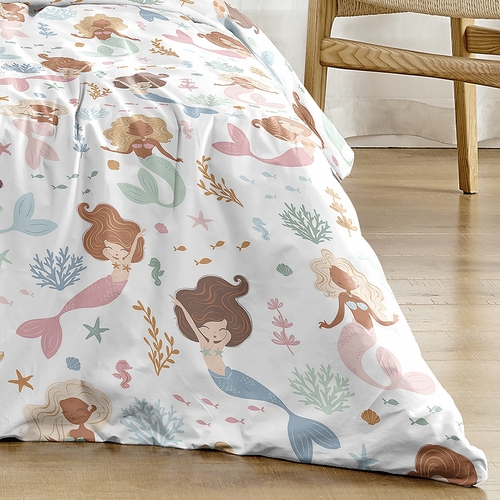 Pink and Blue Mermaids Collection Twin Bedding - alt image 5