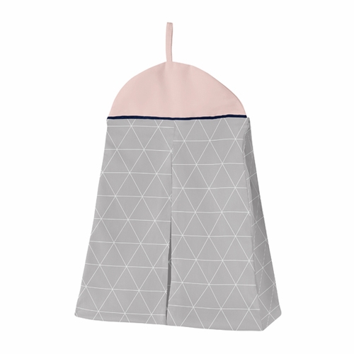 Pink and Navy Fox Patch 9 Piece Crib Bedding Collection - alt image 5