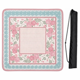 Pink Shabby Chic Collection Mahjong Mat for Table - Shipped Rolled