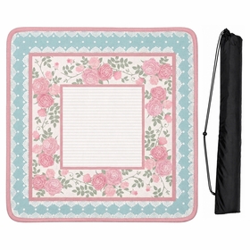 Pink Shabby Chic Collection Mahjong Mat for Table - Shipped Rolled