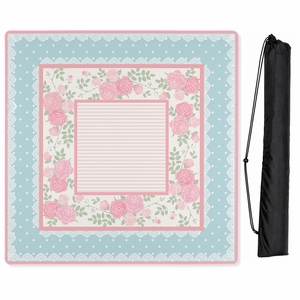 Pink Shabby Chic Collection Mahjong Mat for Table - Shipped Rolled