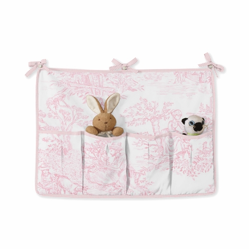 Pink Toile 11 Piece Bumperless Crib Bedding Collection - alt image 3
