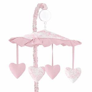 Pink Toile Musical Mobile
