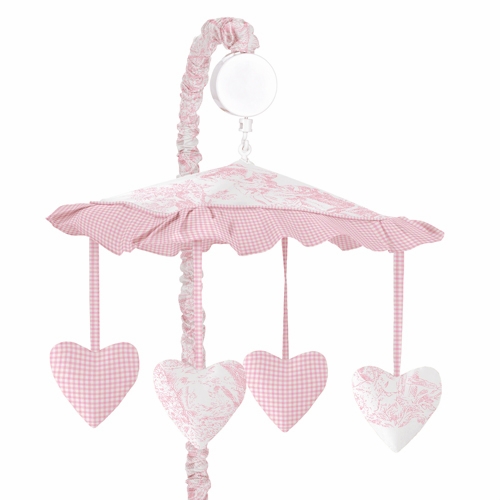 Pink Toile Musical Mobile