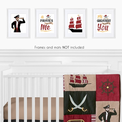 Pirate Treasure Cove Collection Wall Art Prints - Set of 4 - alt image 1
