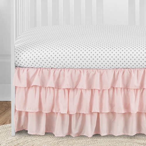 Pop Floral Pink and Blue Collection 5 Piece Crib Bedding - alt image 4
