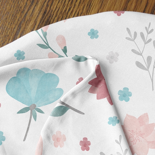 Pop Floral Pink And Blue Collection Baby Cocoon and Beanie Hat - 2 Piece Set - alt image 3