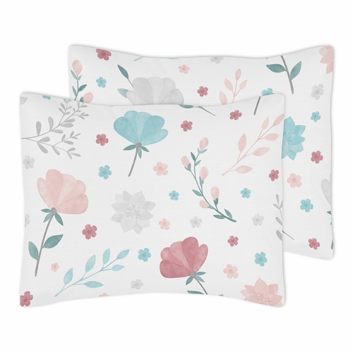 Pop Floral Pink and Blue Collection Full/Queen Bedding - alt image 3