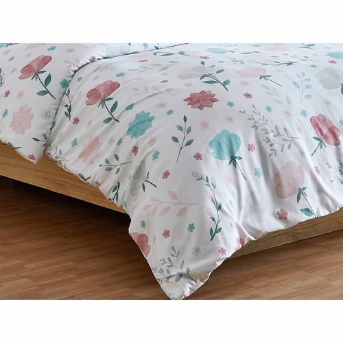 Pop Floral Pink and Blue Collection Full/Queen Bedding - alt image 4