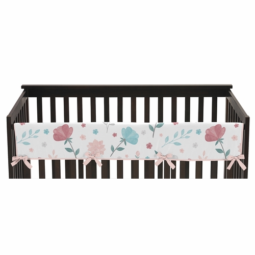 Pop Floral Pink and Blue Collection Long Rail Guard Cover