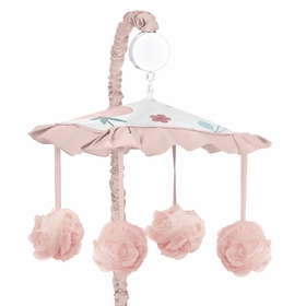 Pop Floral Pink and Blue Collection Musical Mobile