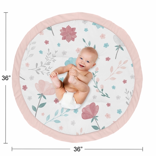 Pop Floral Pink and Blue Collection Playmat - alt image 3