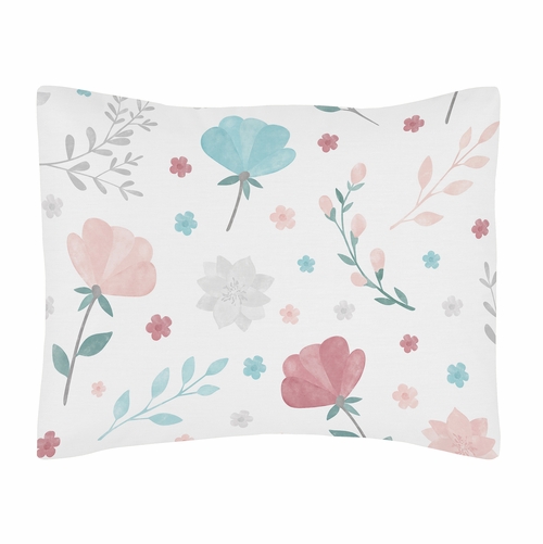 Pop Floral Pink and Blue Collection Toddler Bedding - alt image 2