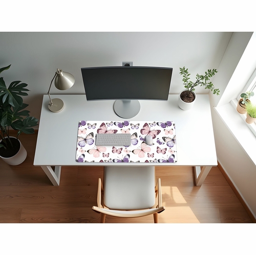Purple and Pink Butterfly Collection Large Mouse Pad Desk Mat - alt image 5