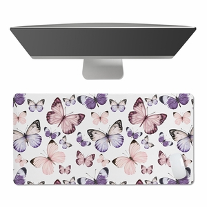 Purple and Pink Butterfly Collection Large Mouse Pad Desk Mat