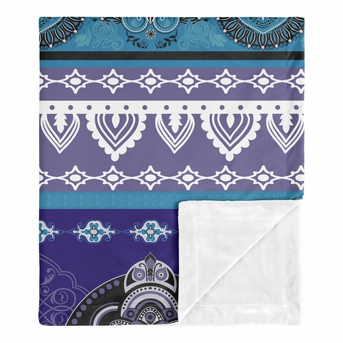 Purple Boho Collection Baby Blanket