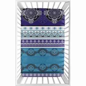 Purple Boho Collection Mini Crib Sheet