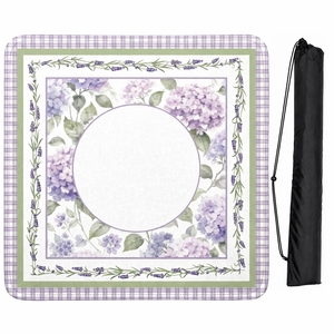 Purple Secret Garden Collection Mahjong Mat for Table - Shipped Rolled