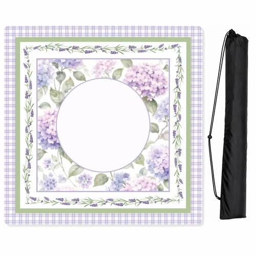 Purple Secret Garden Collection Mahjong Mat for Table - Shipped Rolled