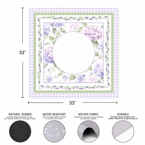 Purple Secret Garden Collection Mahjong Mat for Table - Shipped Rolled - alt image 2