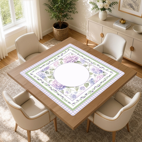 Purple Secret Garden Collection Mahjong Mat for Table - Shipped Rolled - alt image 3