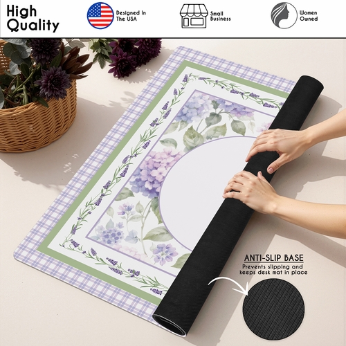 Purple Secret Garden Collection Mahjong Mat for Table - Shipped Rolled - alt image 4
