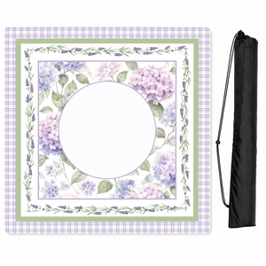 Purple Secret Garden Collection Mahjong Mat for Table - Shipped Rolled