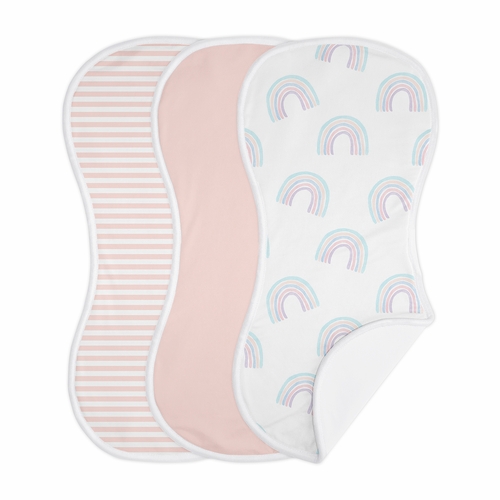 Rainbow Collection Absorbent Burp Cloths - 3 Pack Set