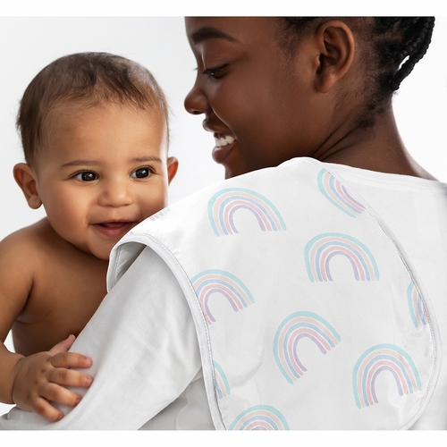 Rainbow Collection Absorbent Burp Cloths - 3 Pack Set - alt image 1