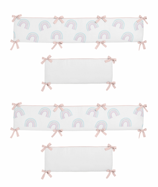 Rainbow Collection Crib Bumper Pad