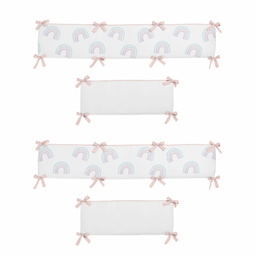 Rainbow Collection Crib Bumper Pad