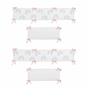 Rainbow Collection Crib Bumper Pad