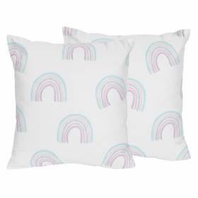 Rainbow Collection Decorative Accent Throw Pillows - Set of 2