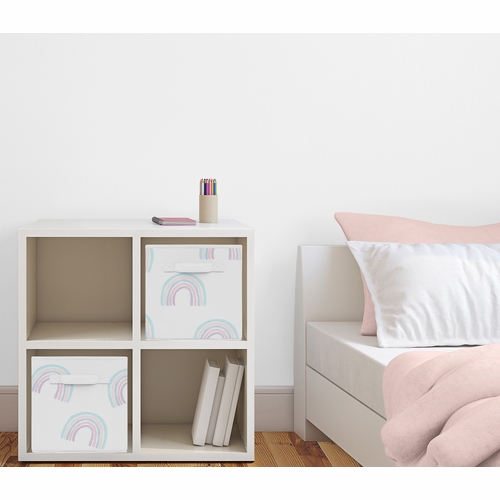 Rainbow Collection Foldable Fabric Storage Bins - alt image 1