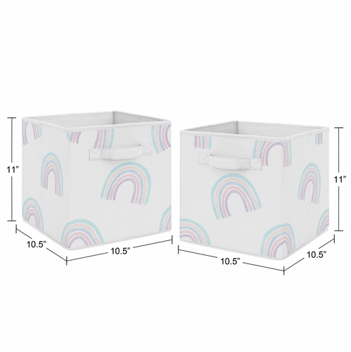 Rainbow Collection Foldable Fabric Storage Bins - alt image 2