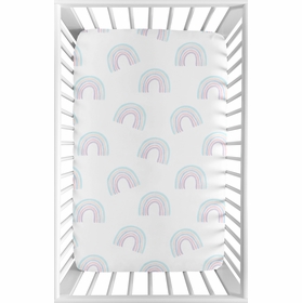 Rainbow Collection Mini Crib Sheet