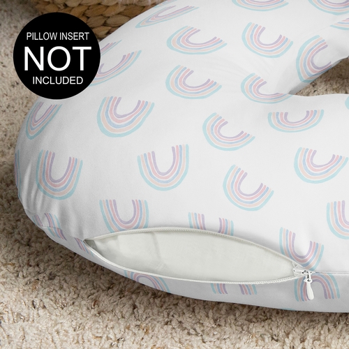 Rainbow Collection Nursing Breastfeeding Pillow Cover - alt image 2