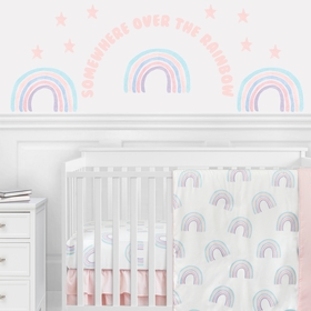 Rainbow Collection Peel and Stick Wall Decal Stickers - Set of 4 Sheets