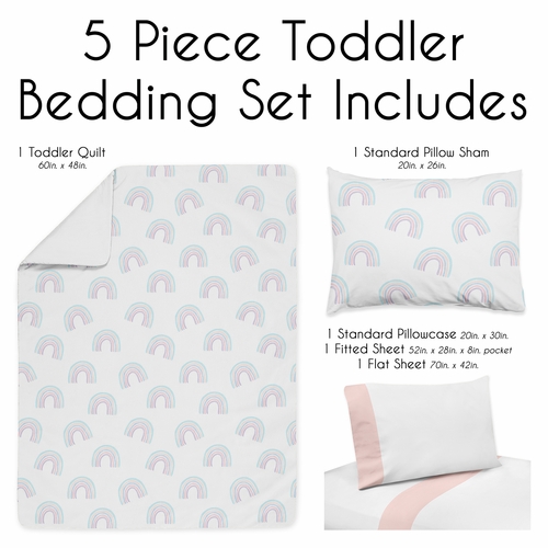 Rainbow Collection Toddler Bedding - alt image 2