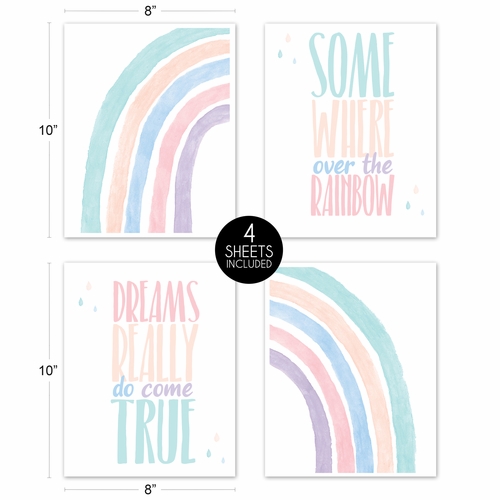Rainbow Collection Wall Art Prints - Set of 4 - alt image 4