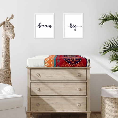 Red Boho Collection Changing Pad Cover - alt image 1