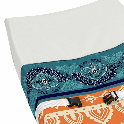 Red Boho Collection Changing Pad Cover - alt image 3