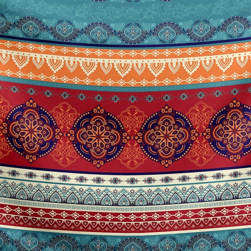 Red Boho Collection Pillow Sham Covers - 2 Pack Set - alt image 3