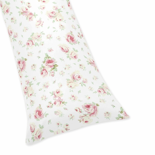 Riley's Roses Collection Floral Print Full Length Body Pillow Cover