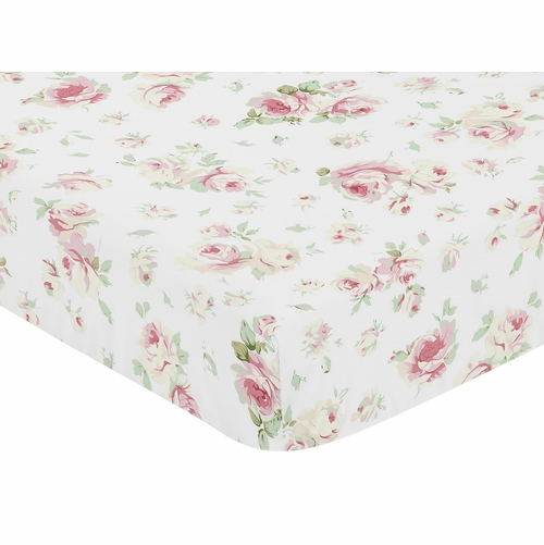 Riley's Roses Crib Sheet - Floral Print - alt image 2