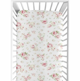 Riley's Roses Crib Sheet - Floral Print