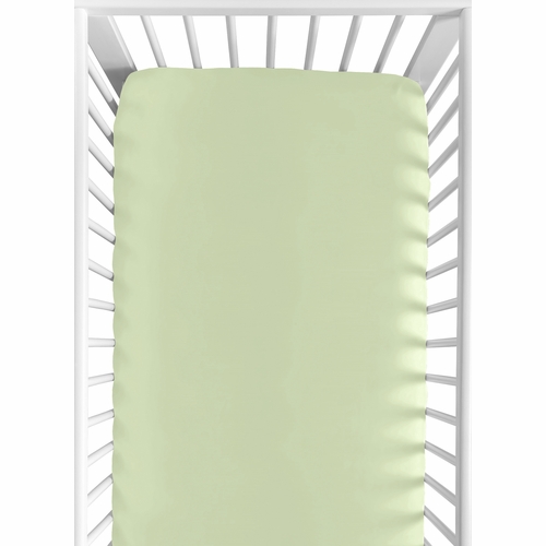 Riley's Roses Crib Sheet - Solid Green