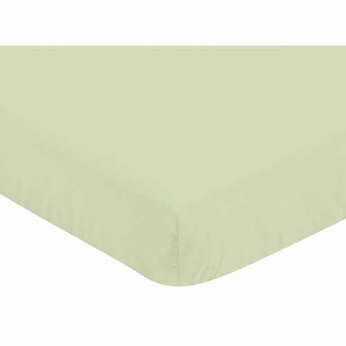 Riley's Roses Crib Sheet - Solid Green - alt image 2