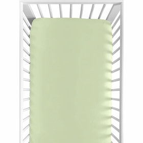 Riley's Roses Crib Sheet - Solid Green